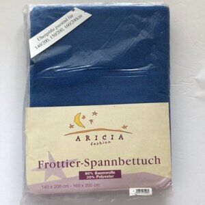 Aricia fitted sheet mesh queen Navy Blue